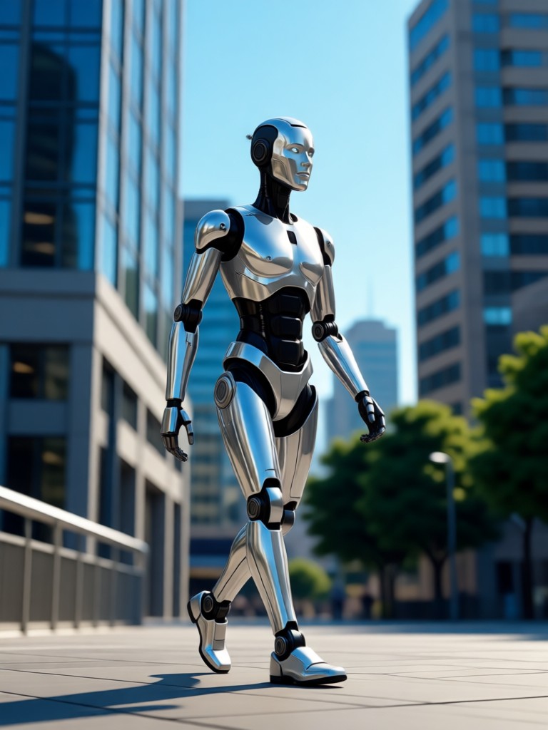 AI walking video example portrait to casual walk