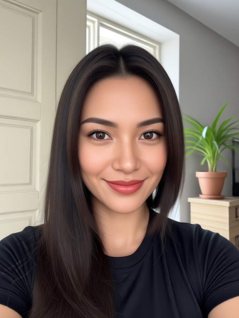 Celebrity selfie AI app preview on phone
