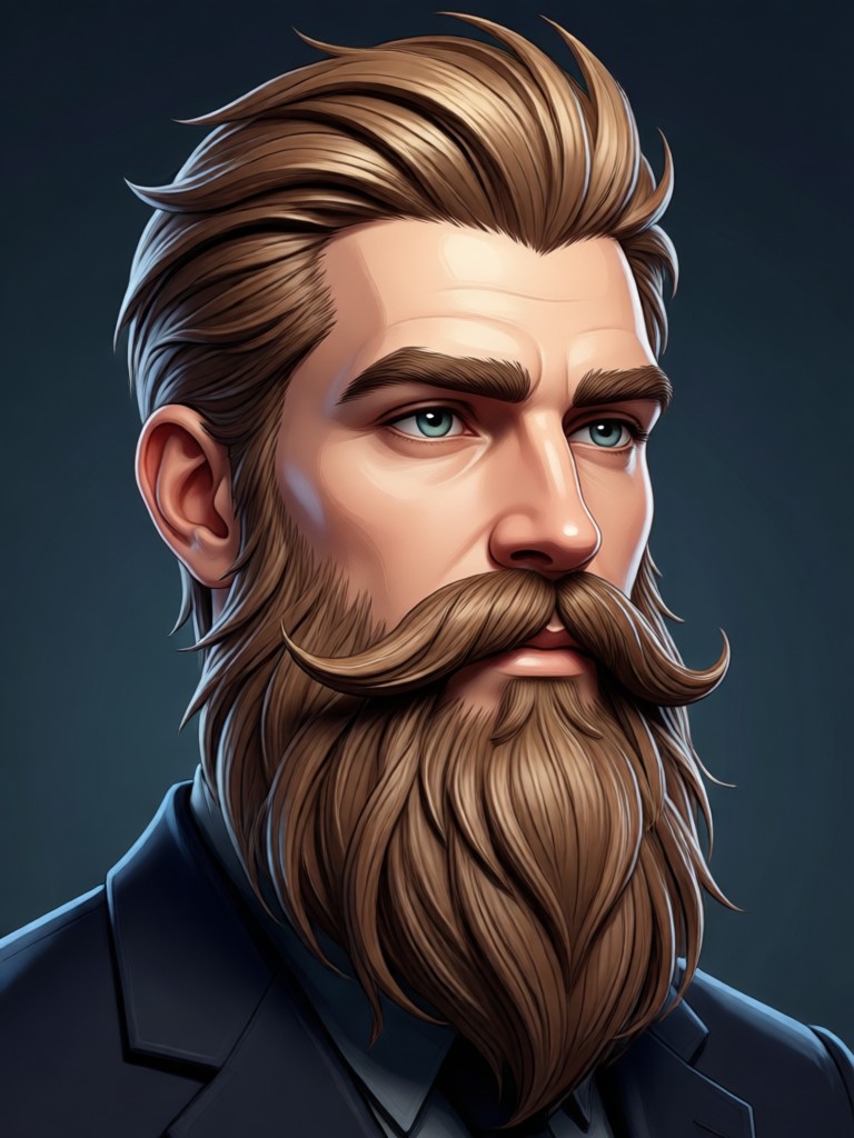 Final result of AI beard generator online tool