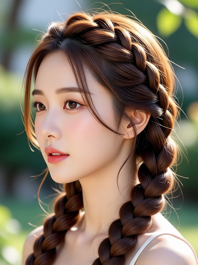 韓国ウルフカットヘアスタイルAIサンプル