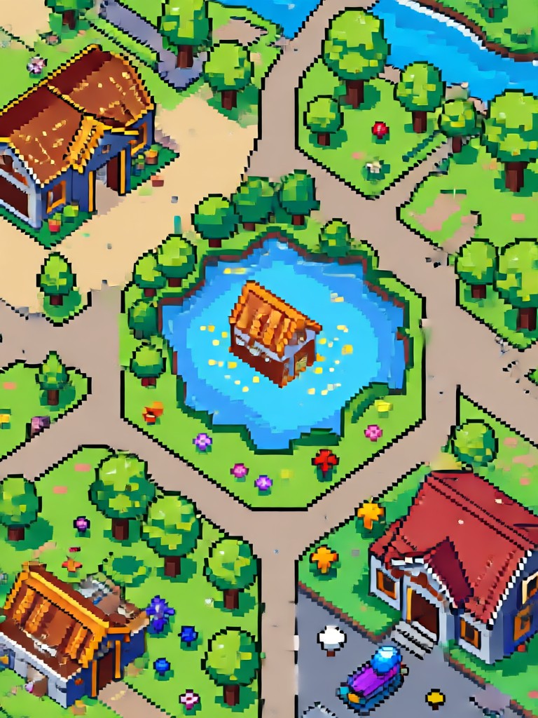 Pixel art with dithering effects