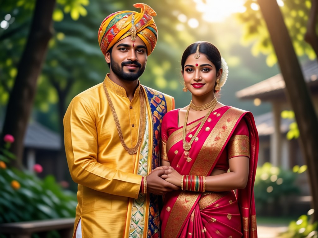 Ventajas del generador de fotos de pareja bengalí con IA