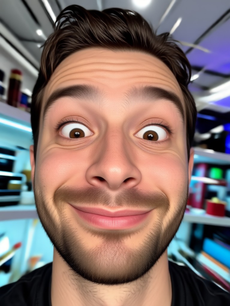 Exemplo de filtro facial de bebê de desenho animado