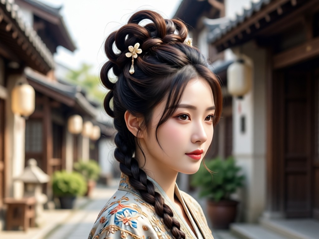 Korean hairstyle AI virtual try on interface