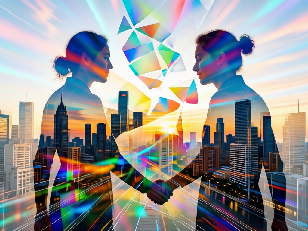 AI Powered Double Exposure Blending