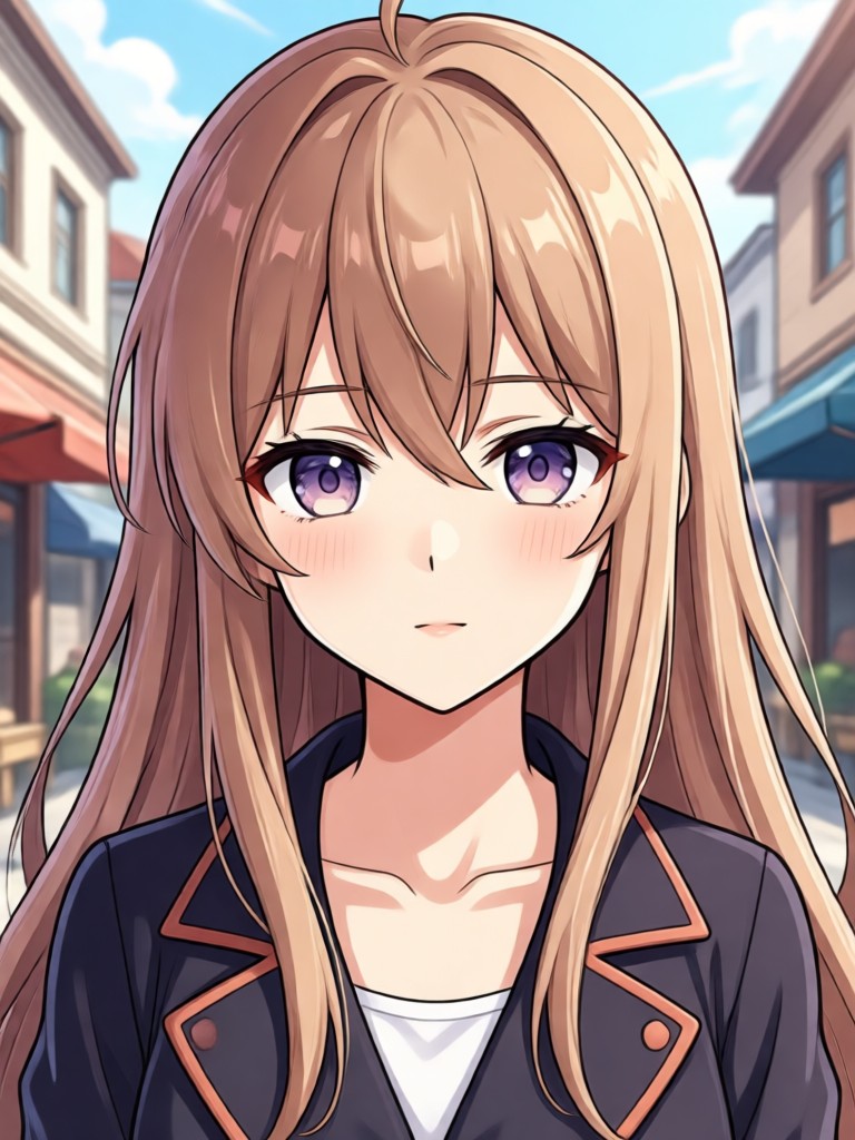 Ghibli style anime avatar with soft features