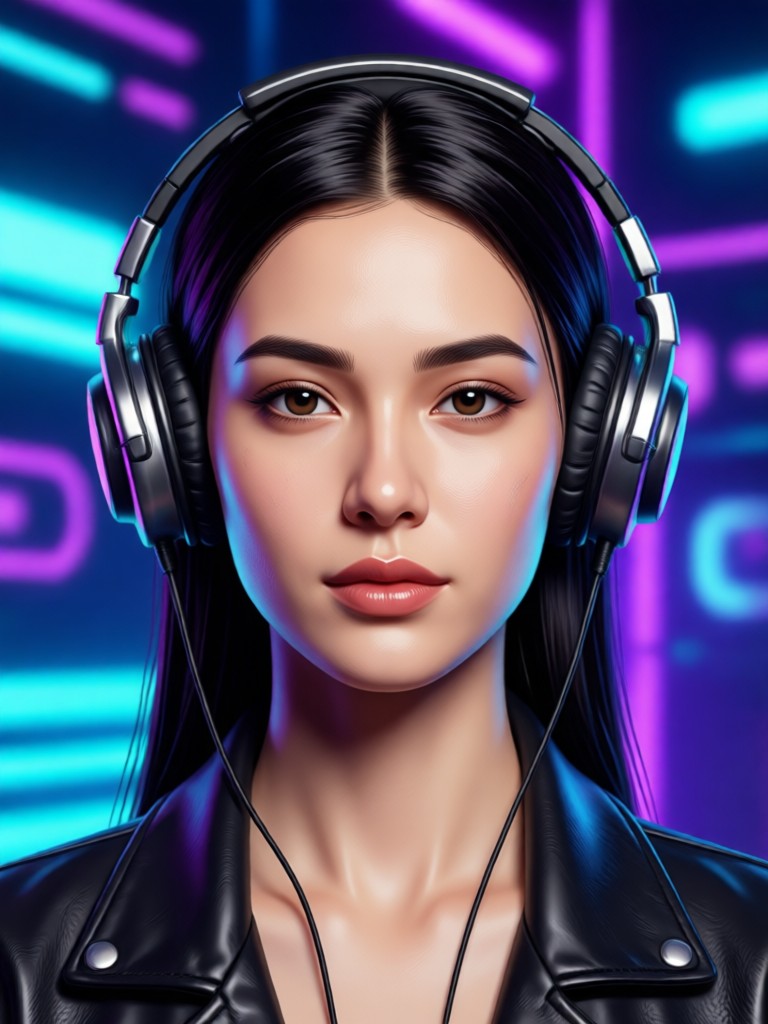 Artistic digital portrait AI creation