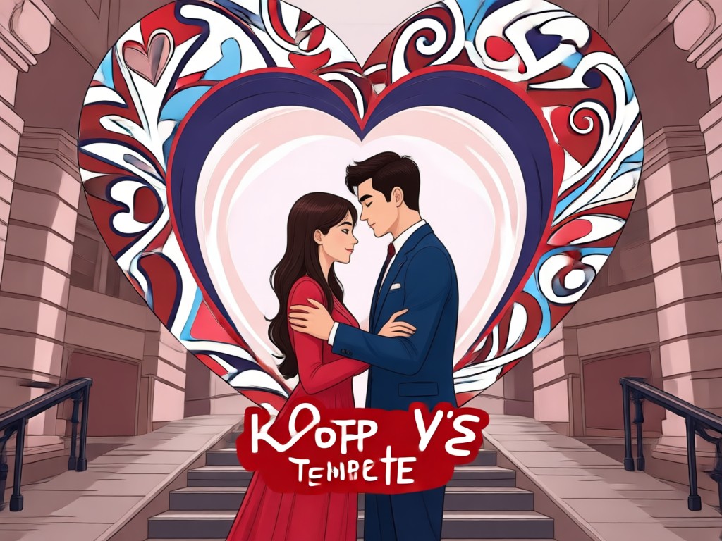 Interfaz de plantilla para San Valentín editable