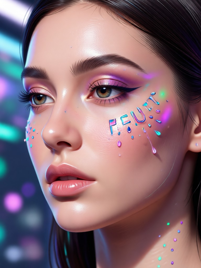 AI generated beautiful woman in a modern aesthetic