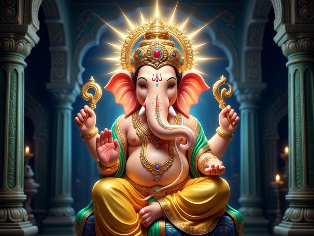 AI text to image generation for Ganesh art
