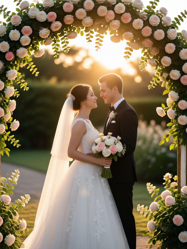 クラシックなボールルーム AI結婚式シーン