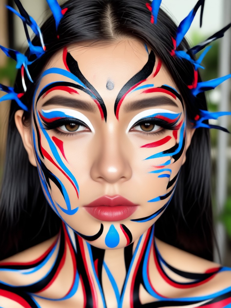 aquarellinspirierte Body-Art Mädchenfotografie