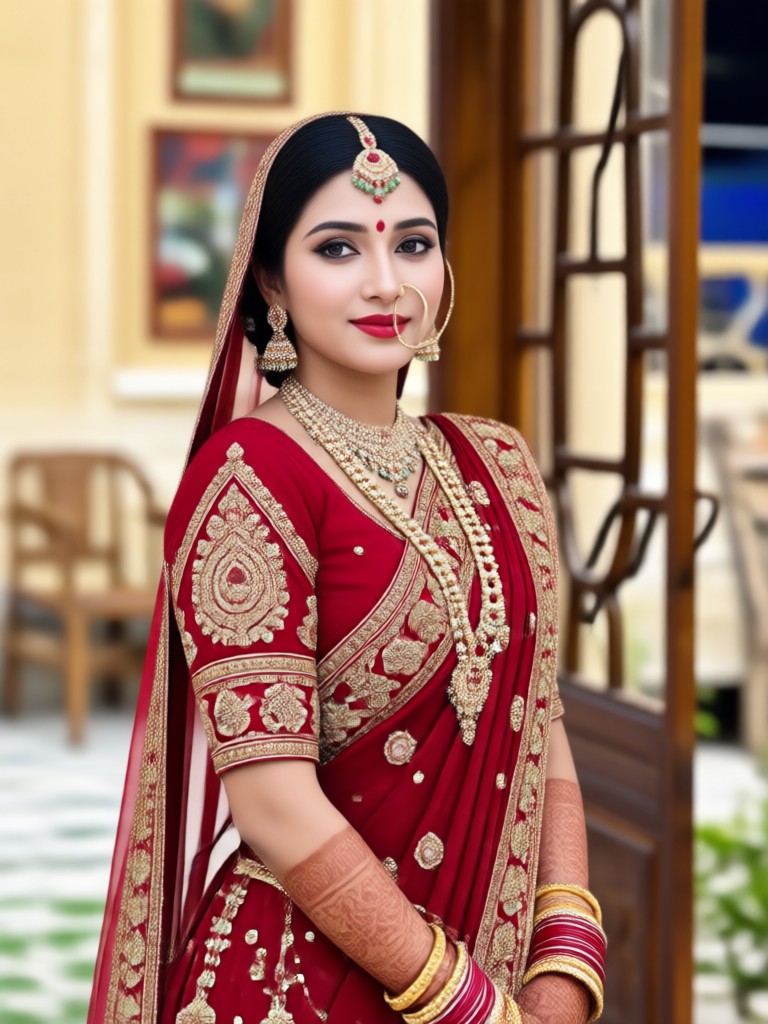 Anarkali-Anzug mit Dupatta-Stiländerung