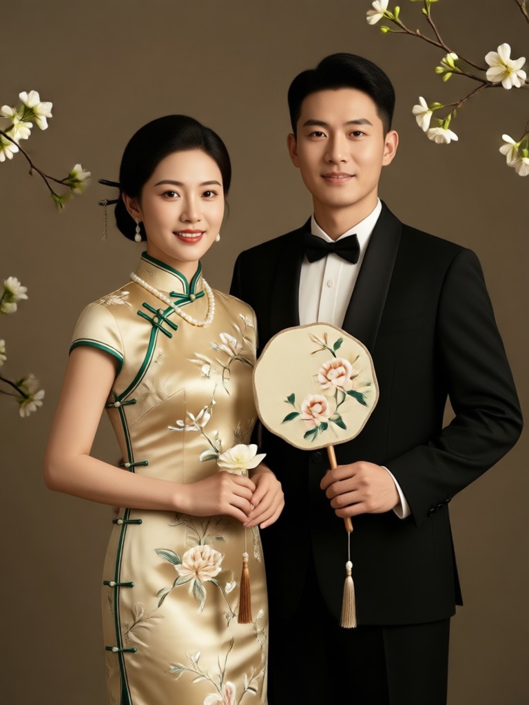 Heyo app qipao couple generator interface