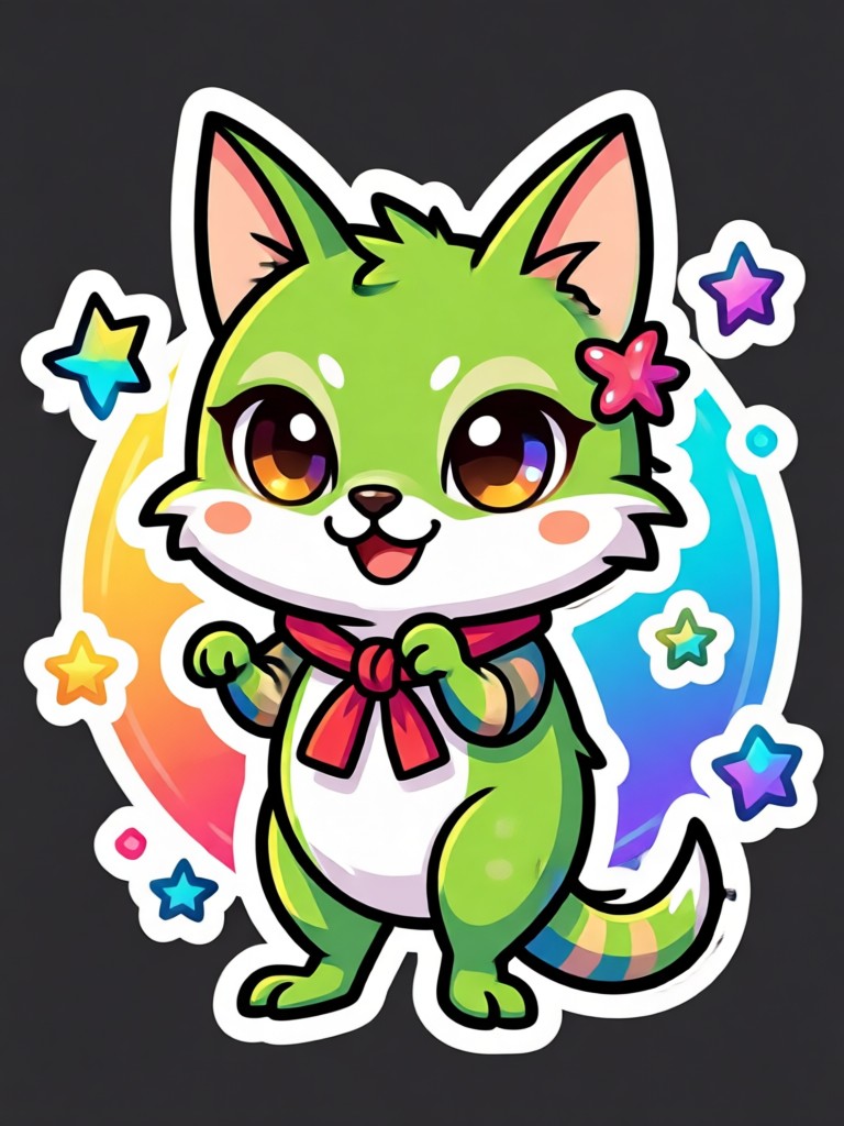Animated glitter text sticker