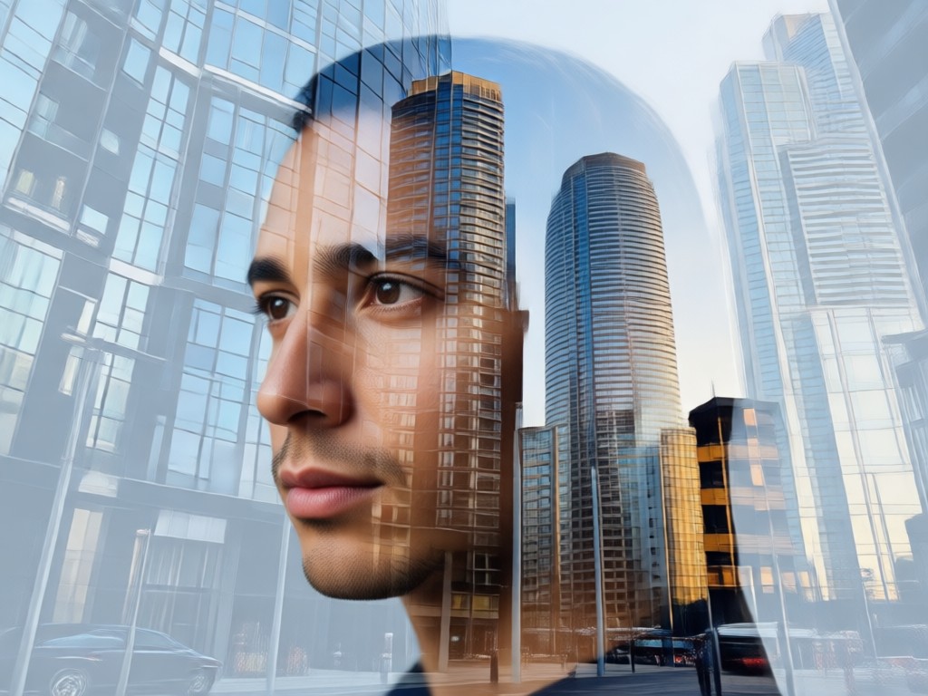 AI face recognition for double exposure