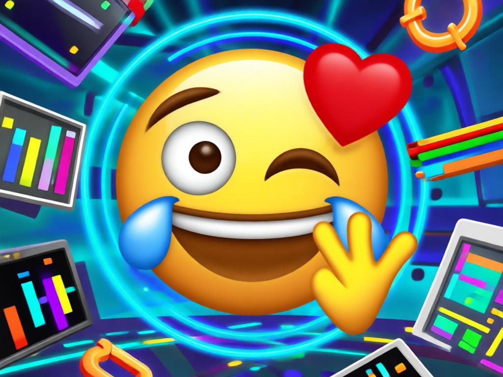 Sharing emoji on social media icons