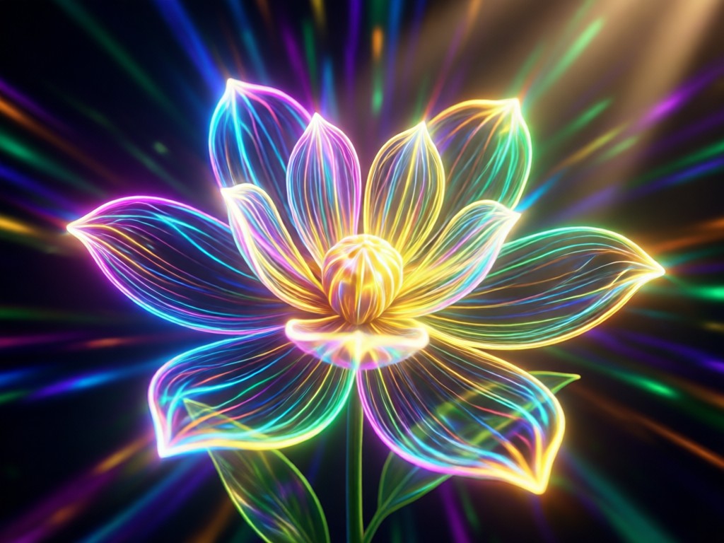 Fantasy art scene with AI Bloom magical lighting
