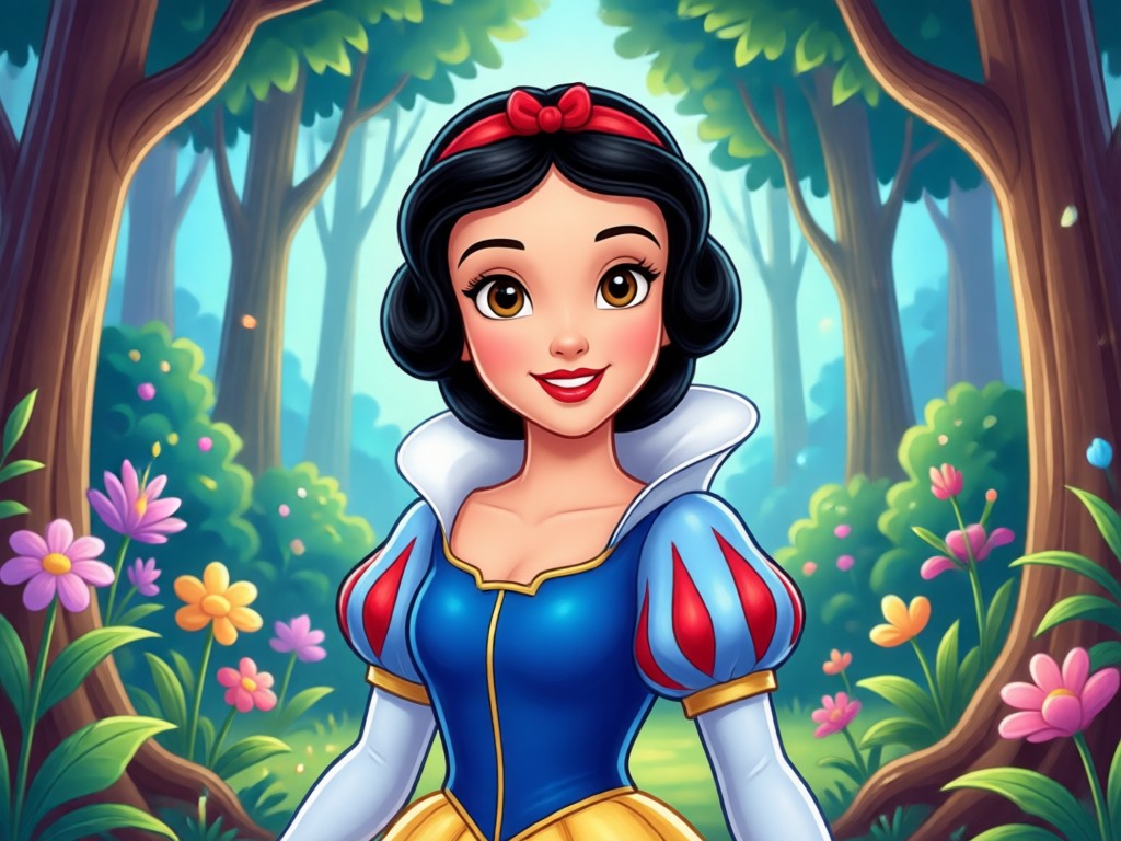 Einfache KI Disney Princess Generator-Oberfläche mit einem Klick