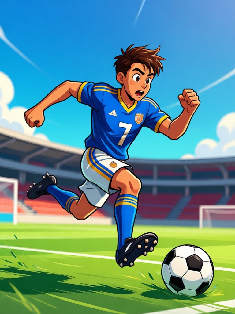 Cinematic football poster AI generation