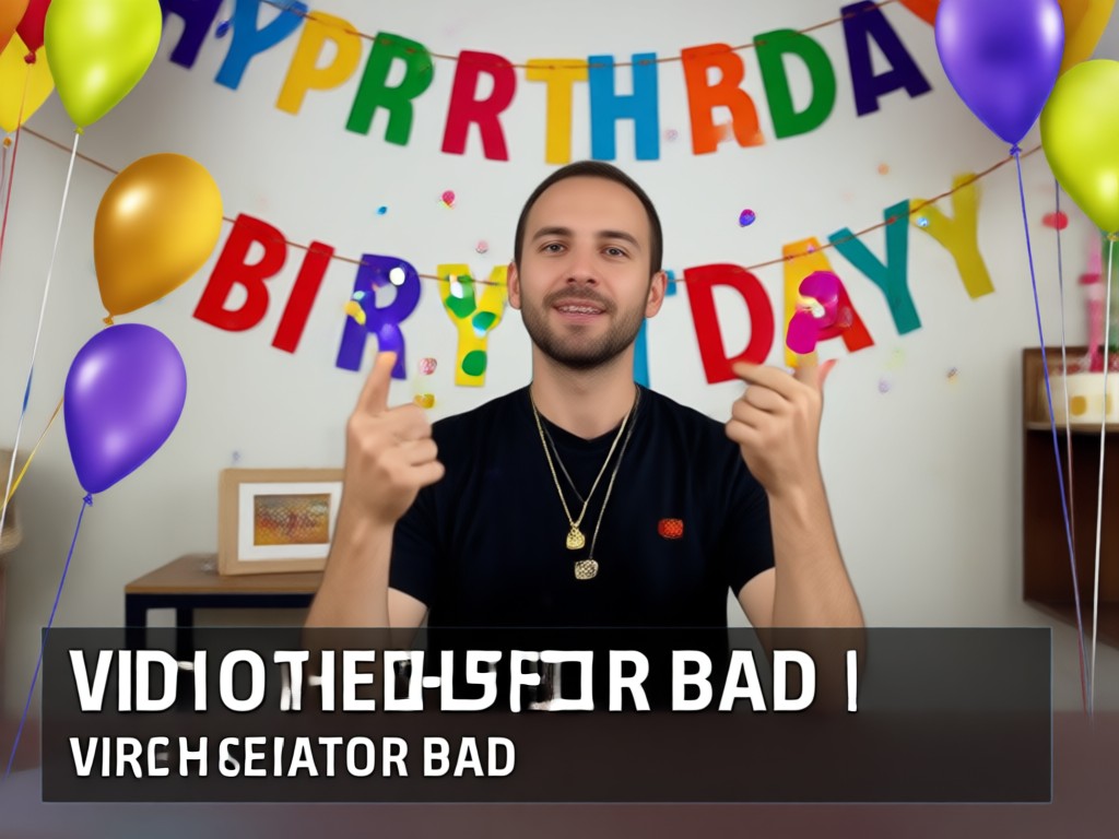 AI creating a photo montage for a birthday video