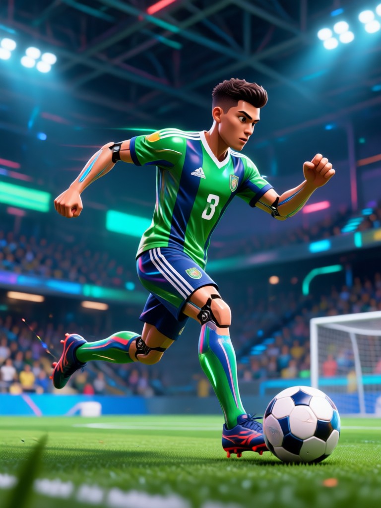3D Cartoon Footballer