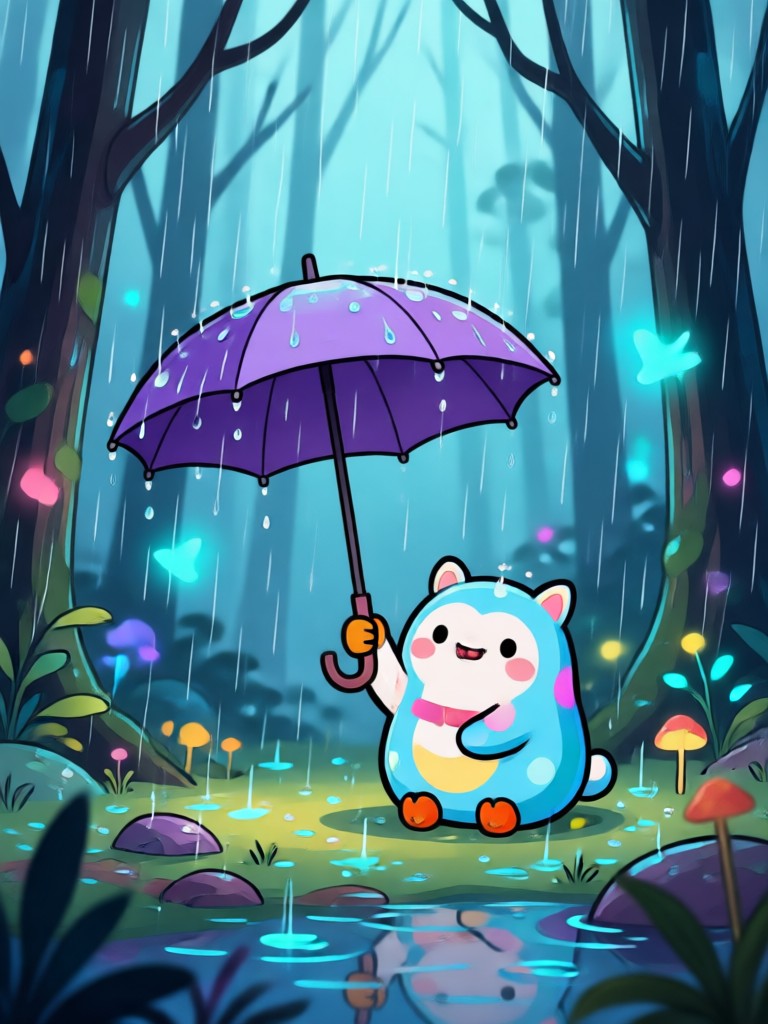 Emotional hug animation with weather effects