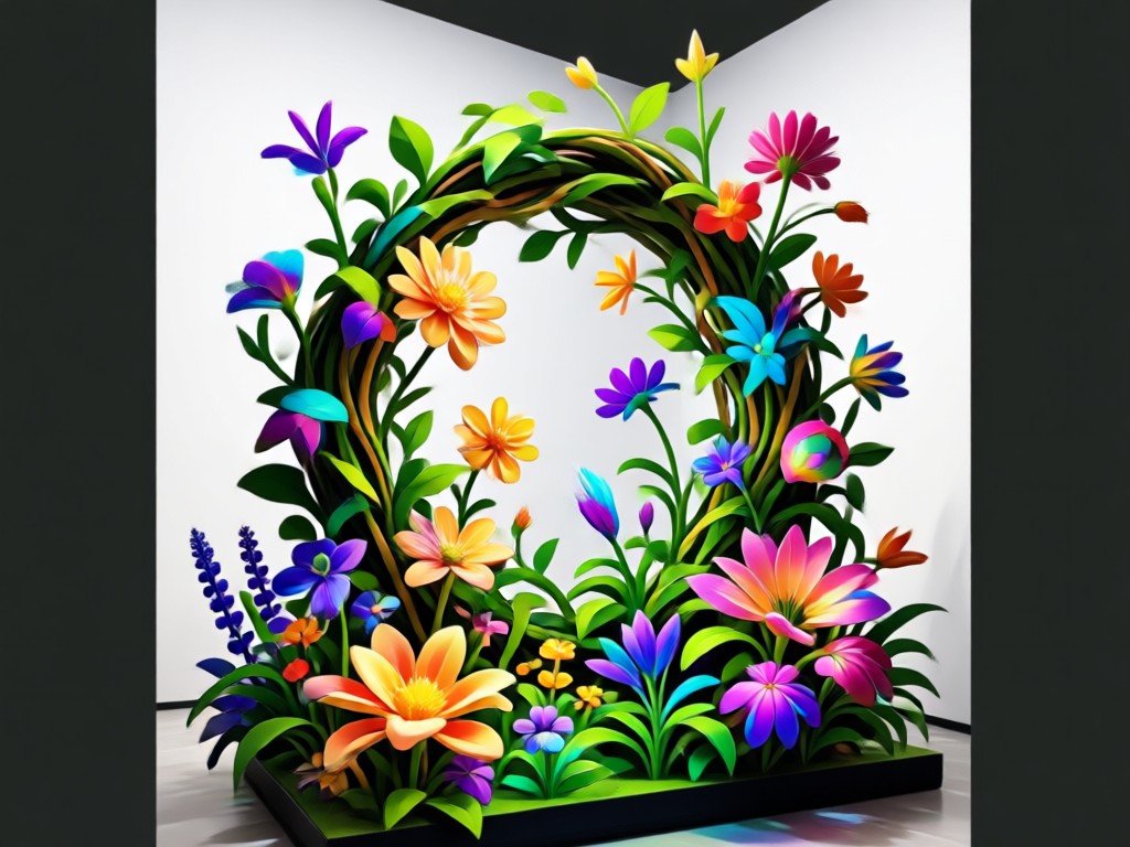 Jardim de Flores com IA a partir de Foto