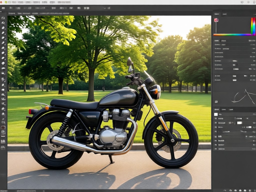 Exemplo de substituição de fundo de moto com IA