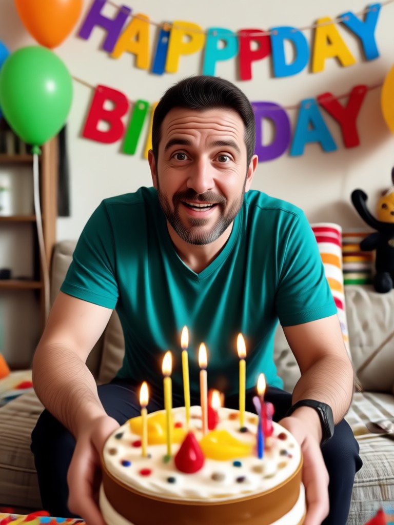 Fun and animated birthday card video for father