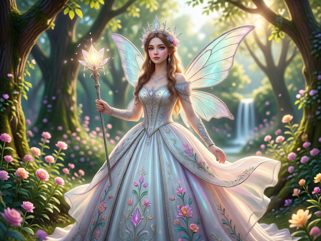 Close-up de alta definição de um retrato de princesa gerado por IA