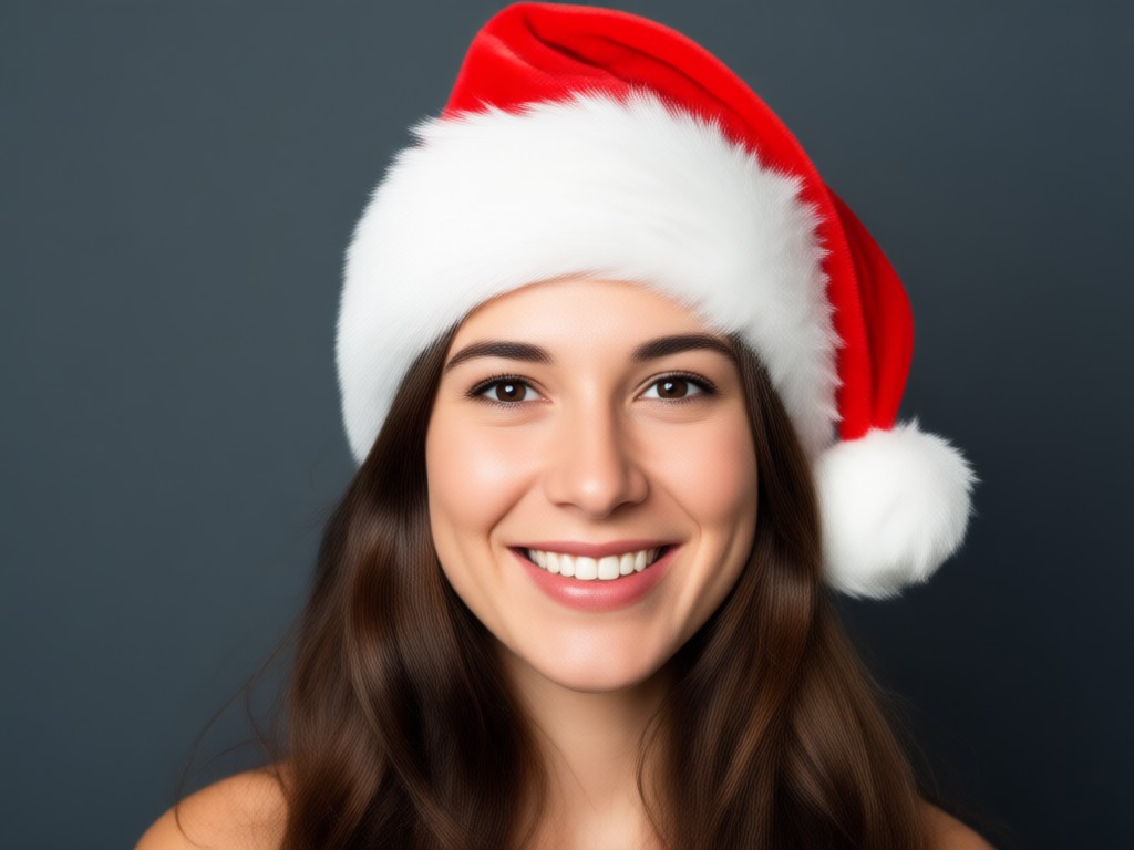 AI automatically placing a Christmas hat