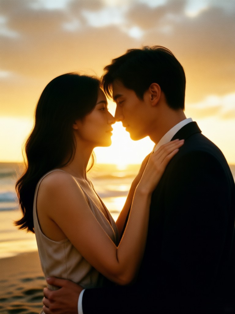 Adventure couple photo with saturated slide film colors