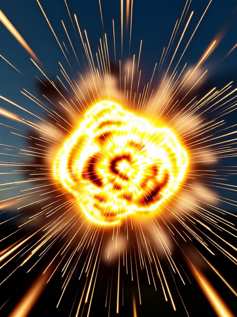 Mobile phone showing the explosion photo editor interface