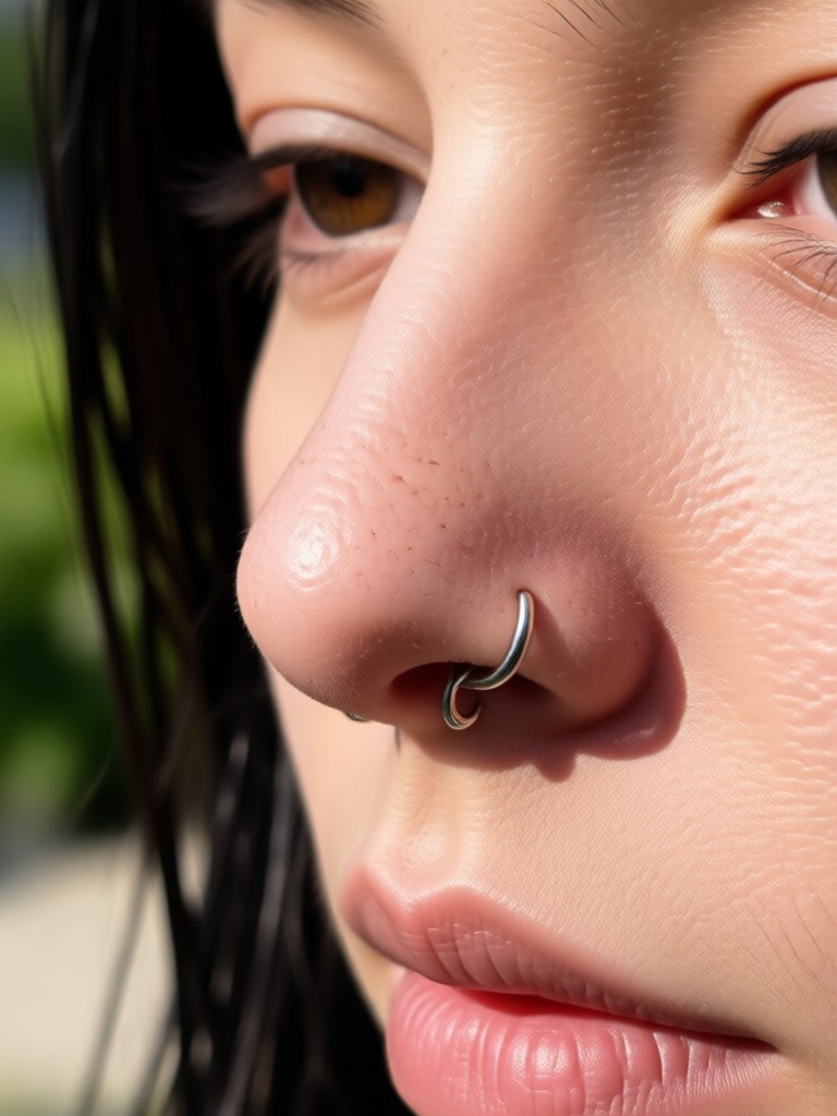 Cartilage and nostril piercing combo AI preview