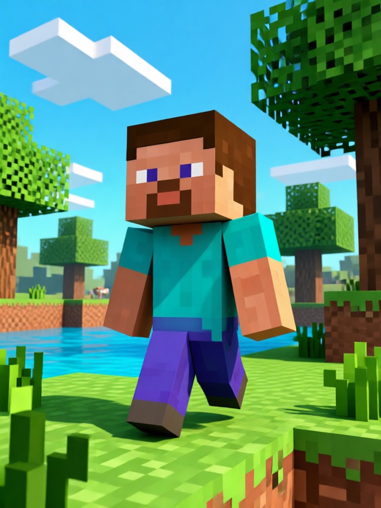 AI generated Minecraft style dragon