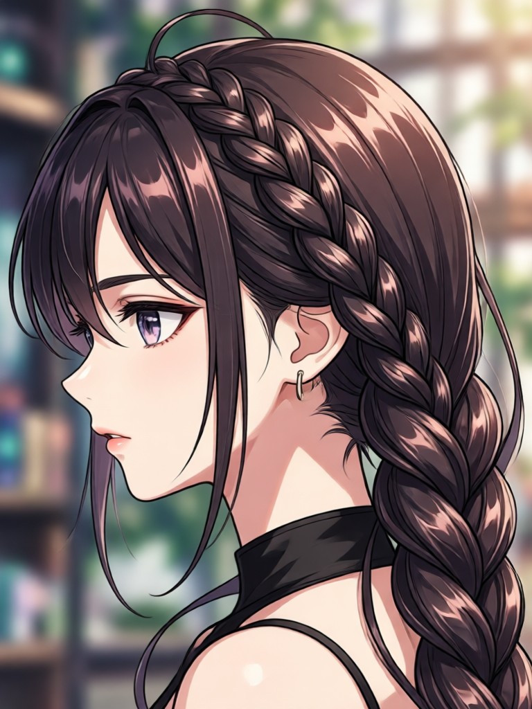 Mobile app preview of anime hairstyle generator
