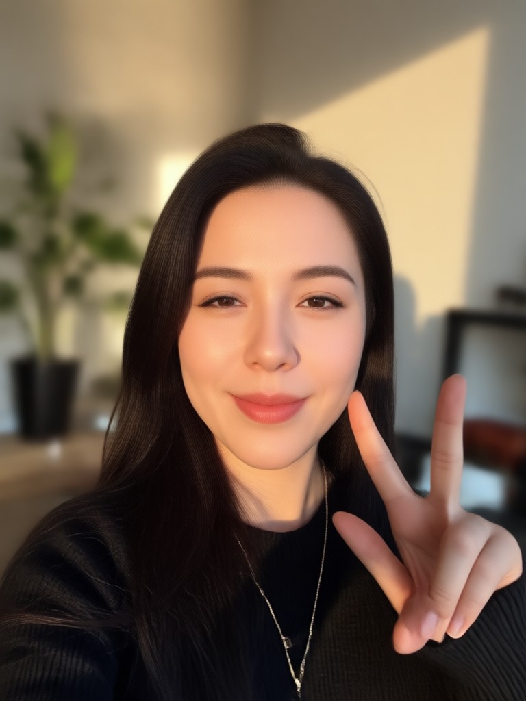 Gemütlicher Indoor-Wärme-Filter für einen Vlog