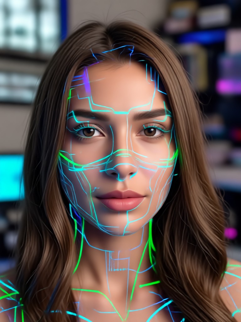 Personaje latina estilizado creado con IA