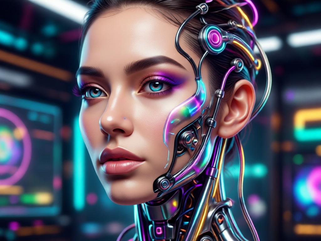 Anime style AI beauty filter example
