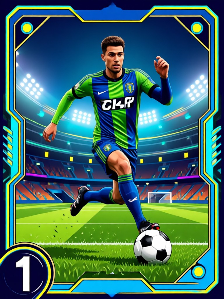 Legend card style from AI football generator