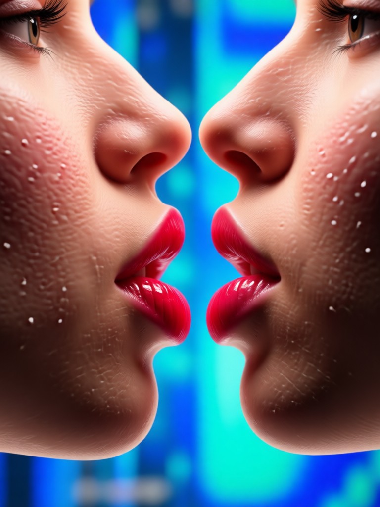 New Years Eve celebration kiss created with AI