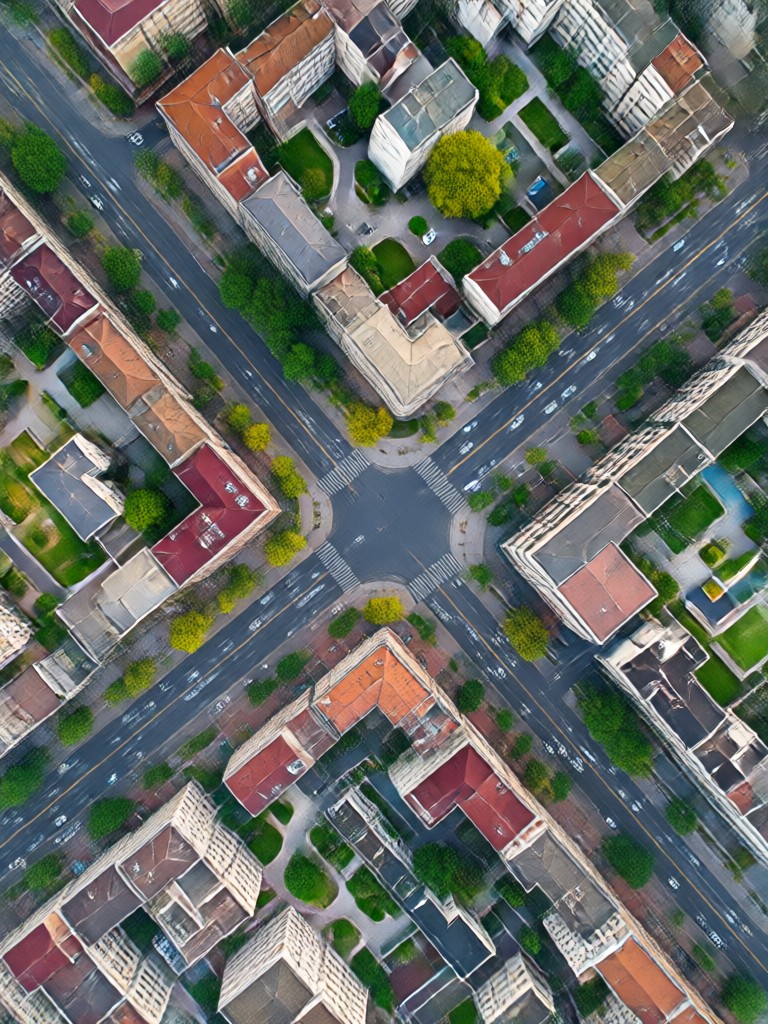 Pandangan bergaya satelit grid pertanian futuristik