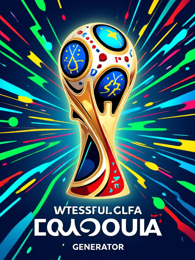 Fan hält Handy mit individuellem KI-WM-Poster