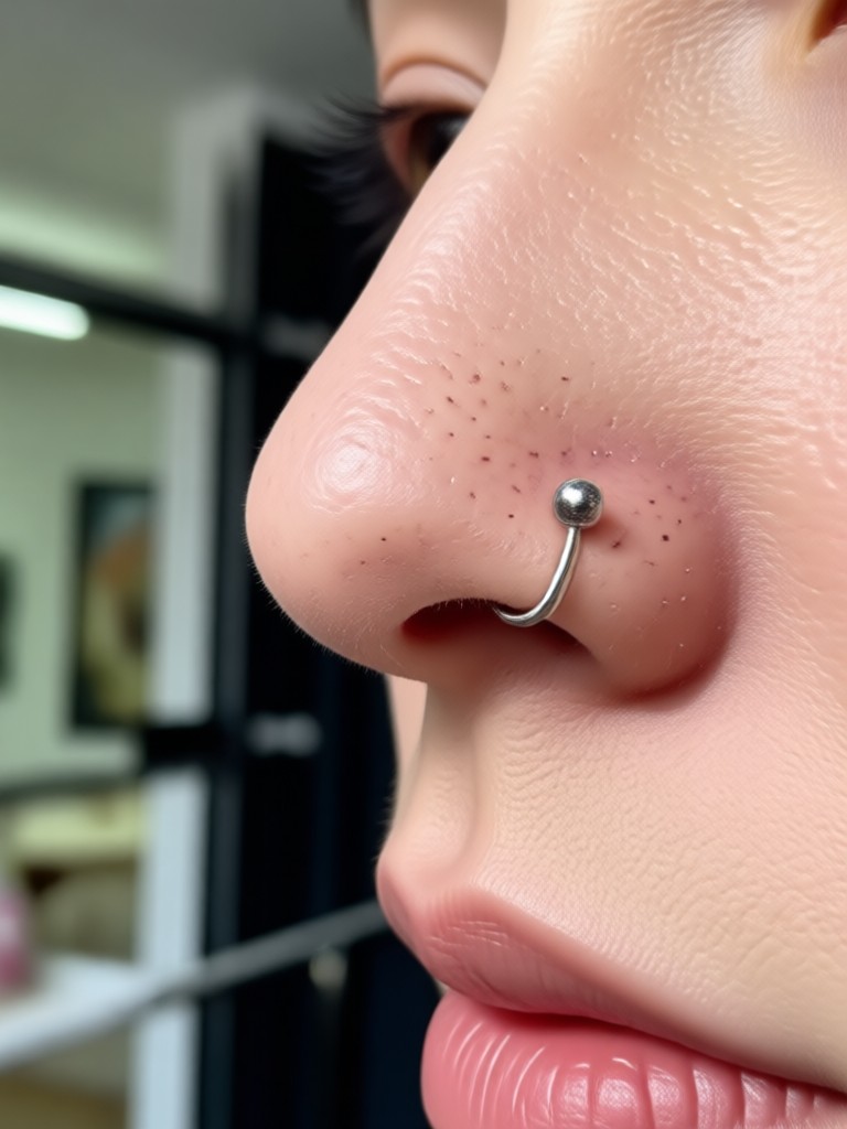 AI filter for nose ring with intricate design