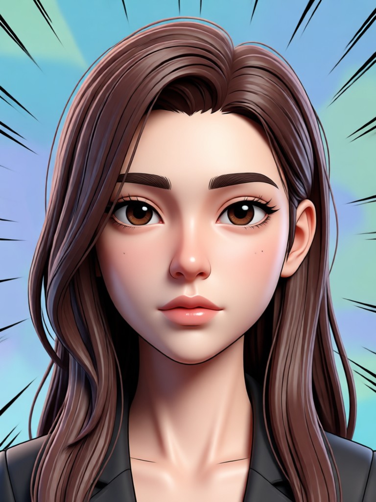 Fantasy elf 3D cartoon portrait