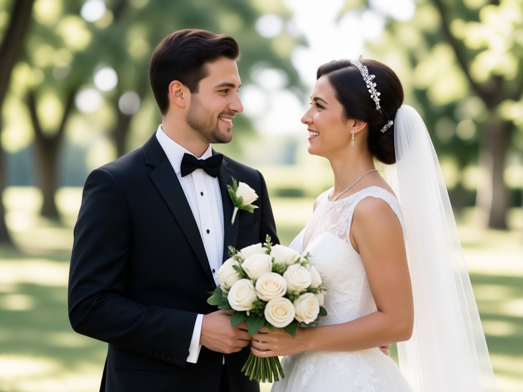 Transformación de foto casual a boda con IA