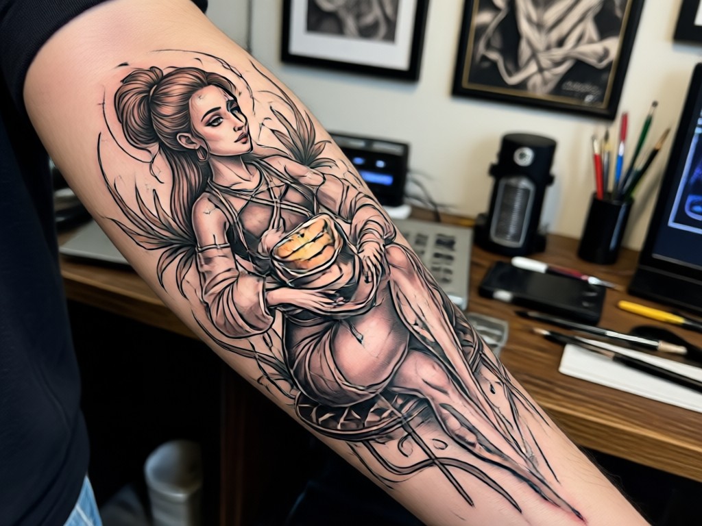 Text to tattoo design generation
