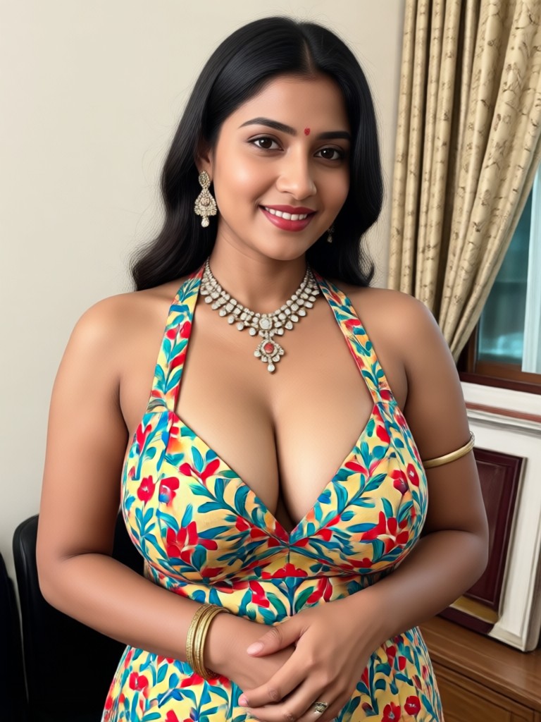 realistisches KI-Porträt heiße indische Frau