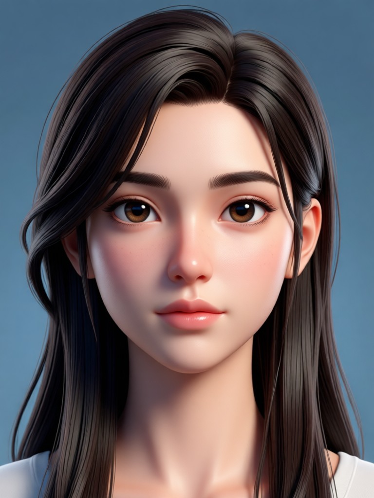 Showcase of a 3D comic portrait on a phone screen